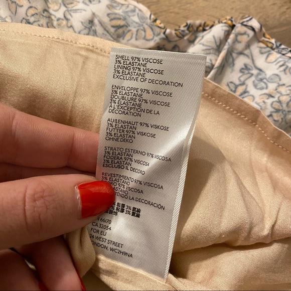 NEW Free People Ivory Floral Long Sleeve Mini Dress - Picture 9 of 10